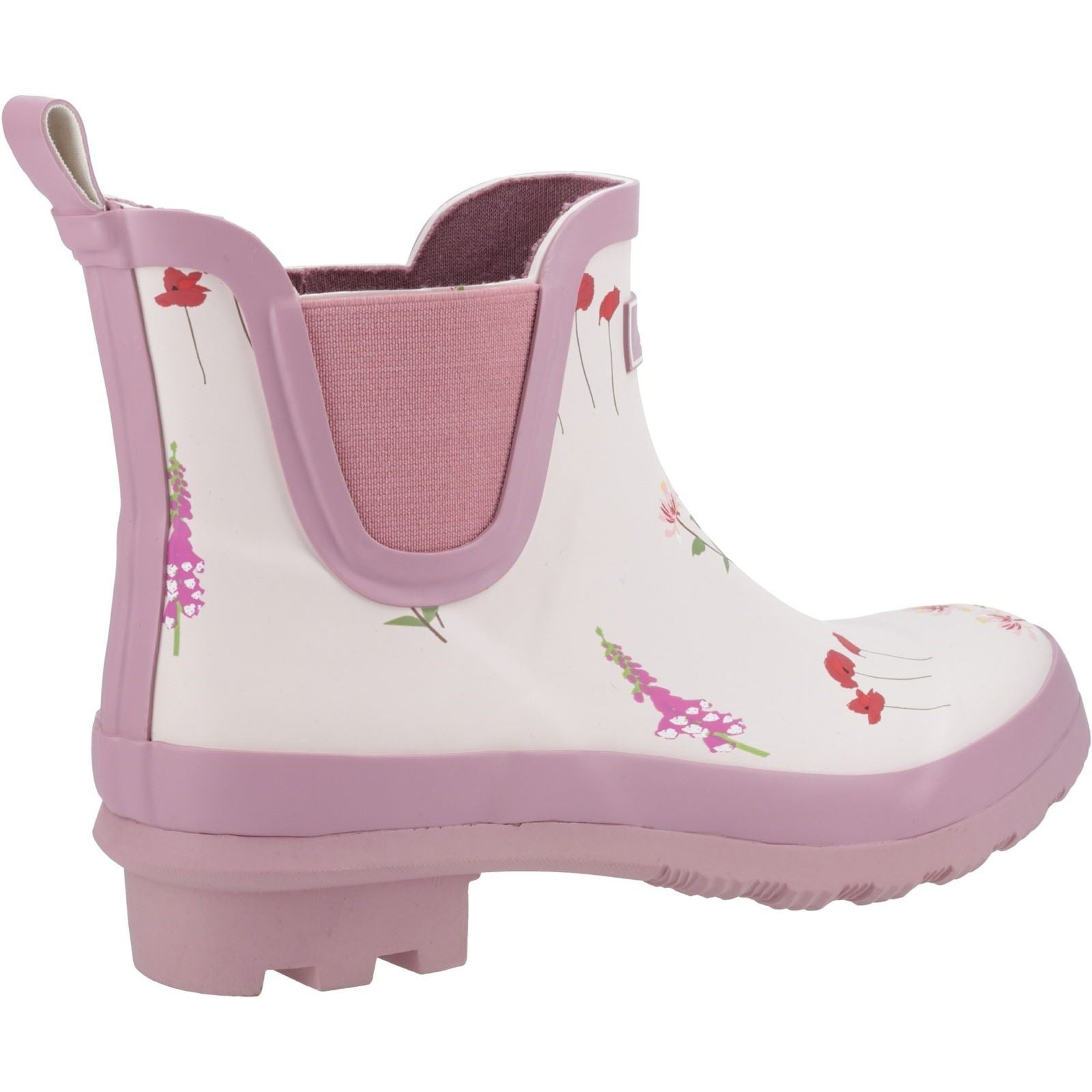 Cotswold Wildflower Ankle Rubber Women's Pink Wellington Boots
