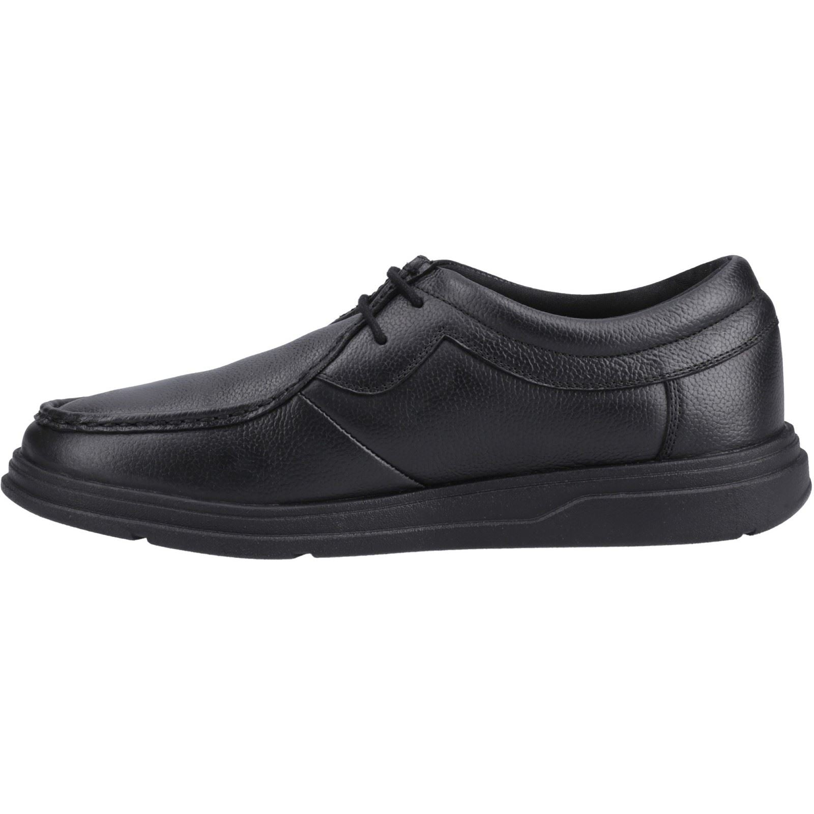 Hush Puppies Ronan Mocc Leather Boy's Black Moccasins Shoes