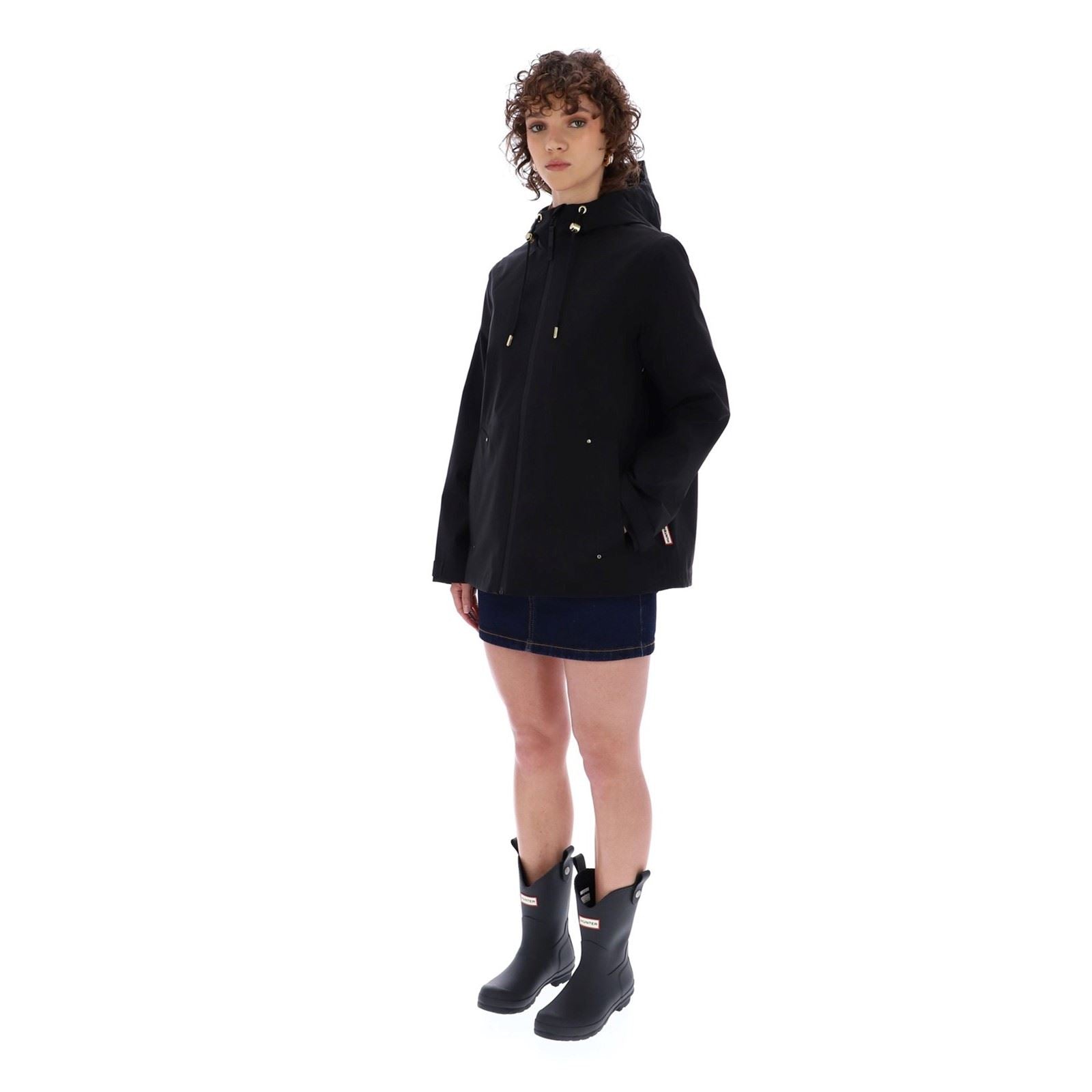 Hunter Original Lightweight Waterproof Women's Black Rain Jacket
