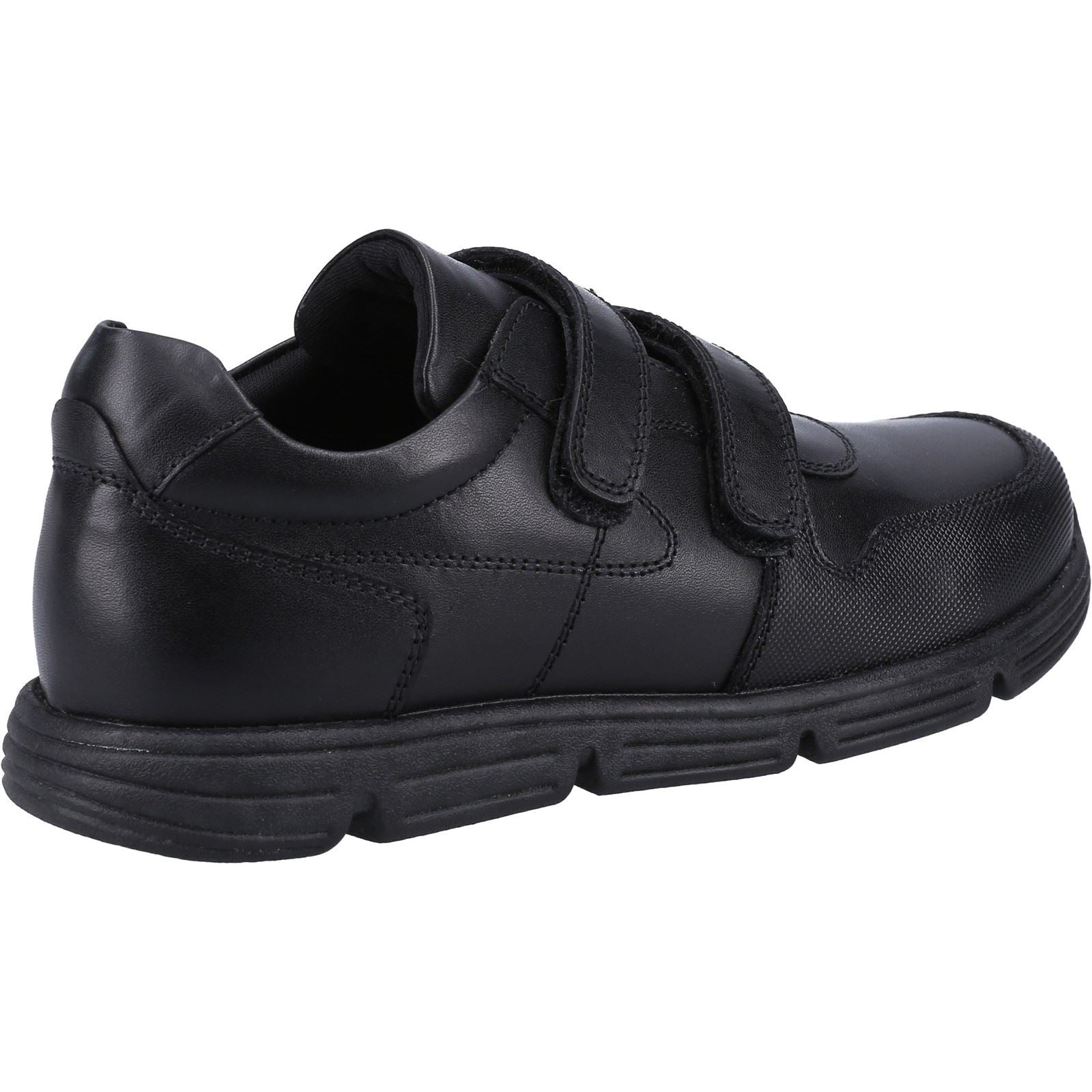 Hush Puppies Lucas JNR Leather Boys's Black Shoes