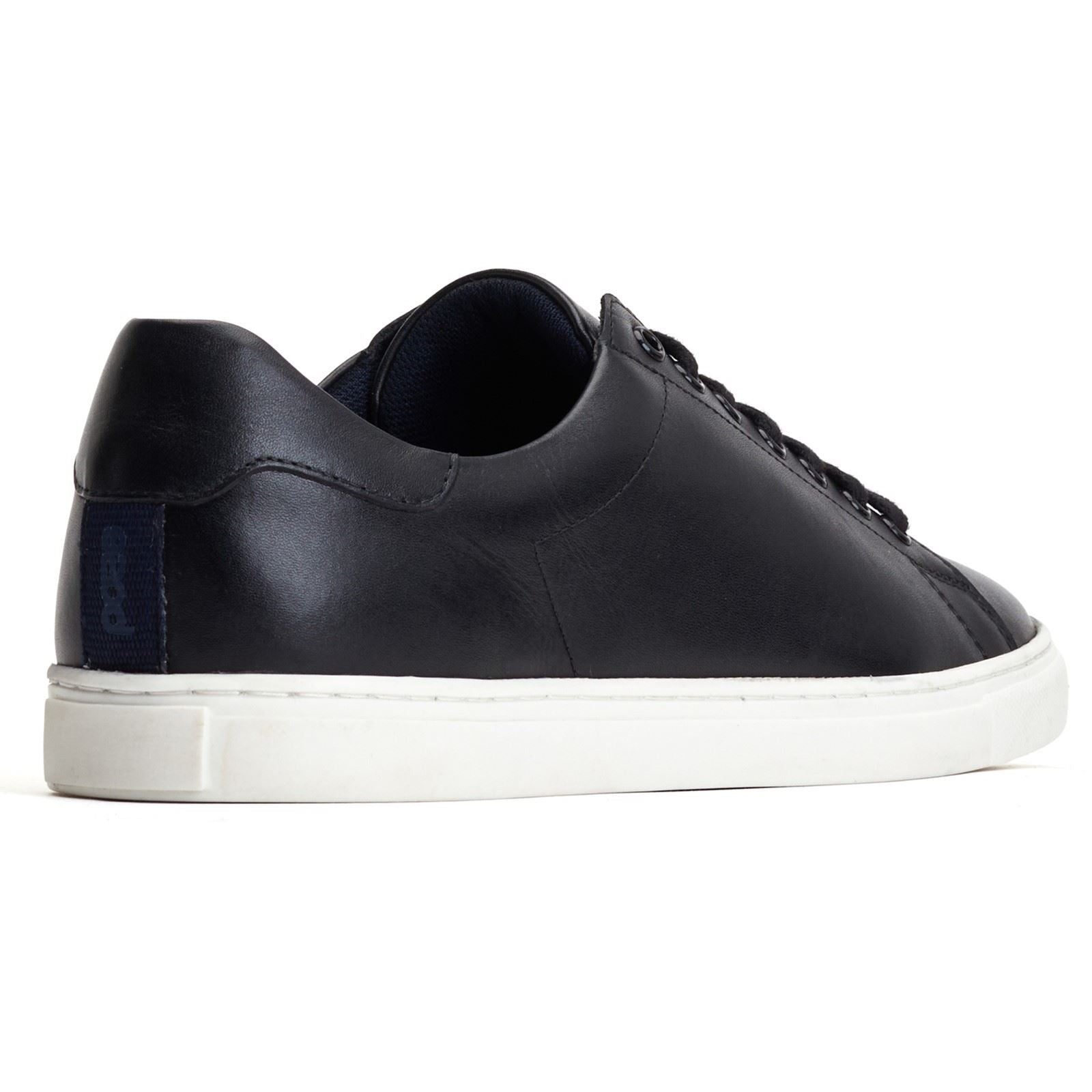 Base London Tucker Leather Men's Black Sneakers