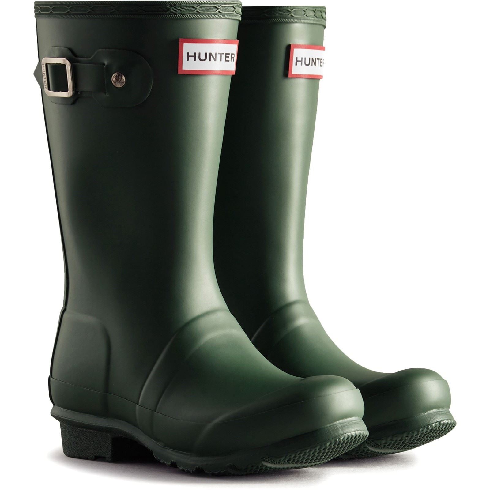 Hunter Junior Originals Boot Rubber Kid's Hunter Green Wellington Boots