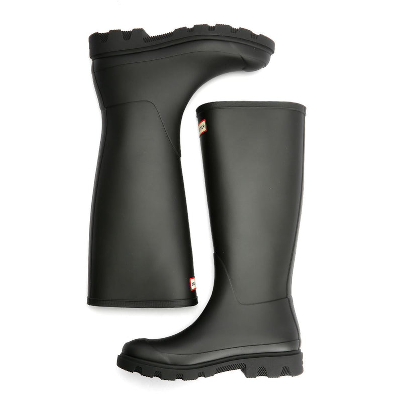 Hunter Downpour Tall Rubber Women's Black Wellington Boots
