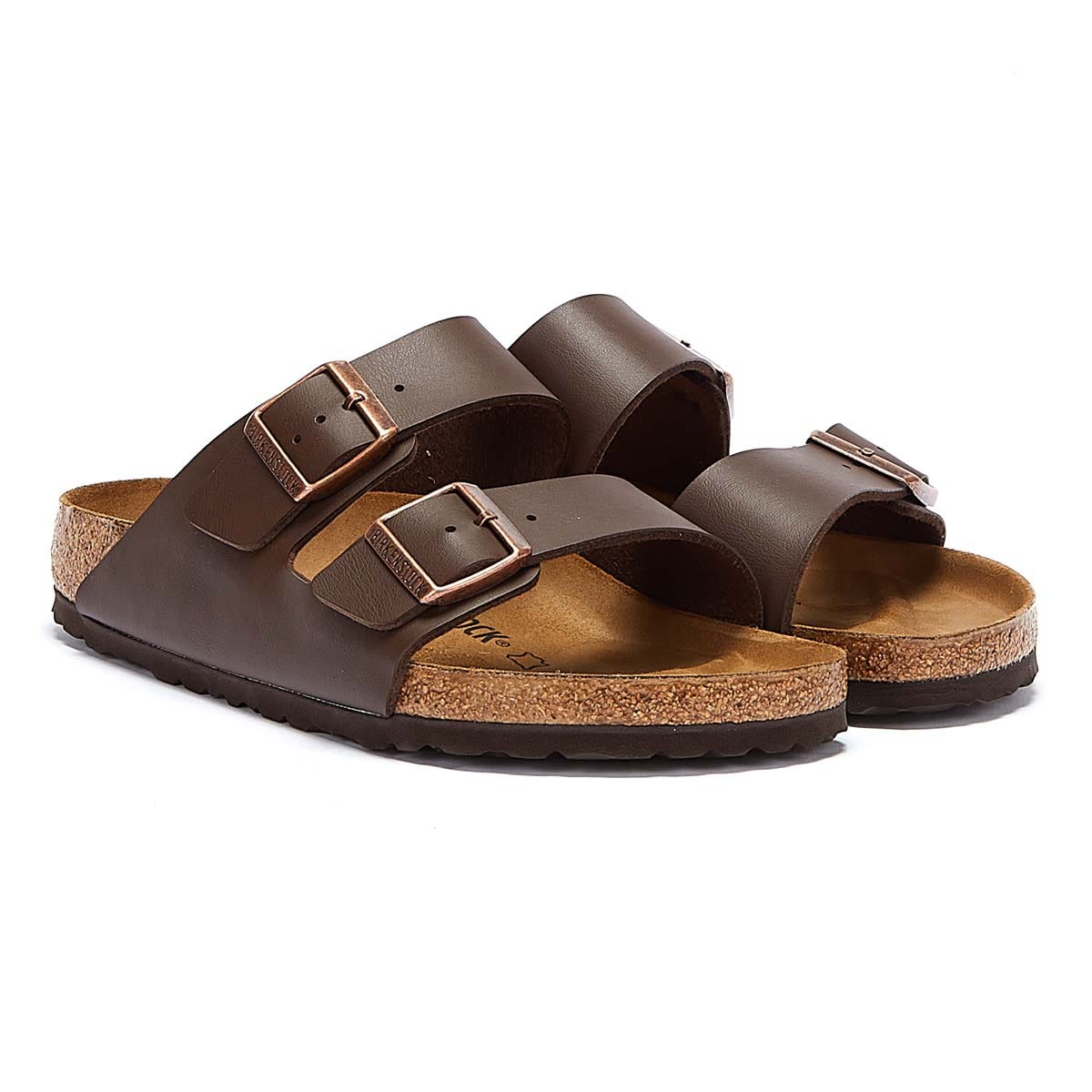 Birkenstock Arizona Birko-Flor Mens Brown Narrow Sandals