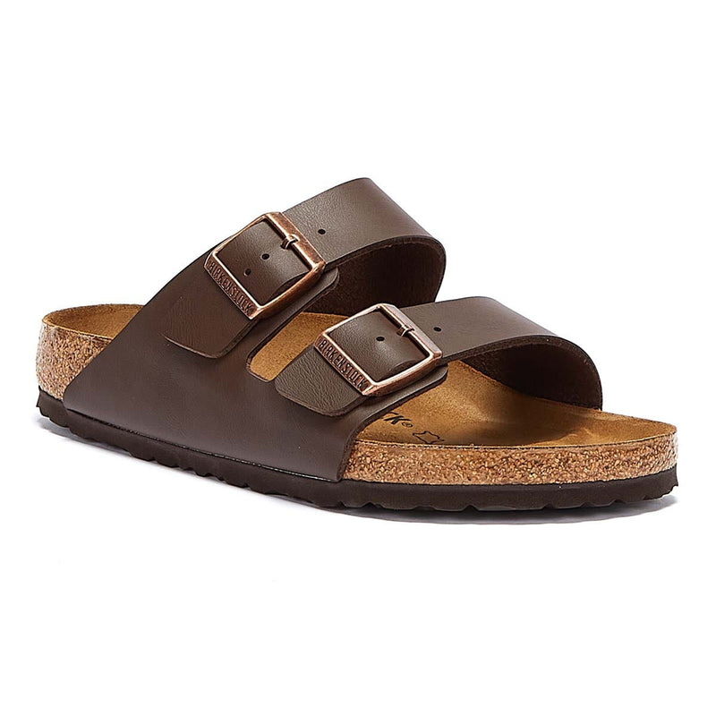 Birkenstock Arizona Birko-Flor Mens Brown Narrow Sandals