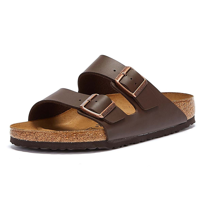 Birkenstock Arizona Birko-Flor Mens Brown Narrow Sandals