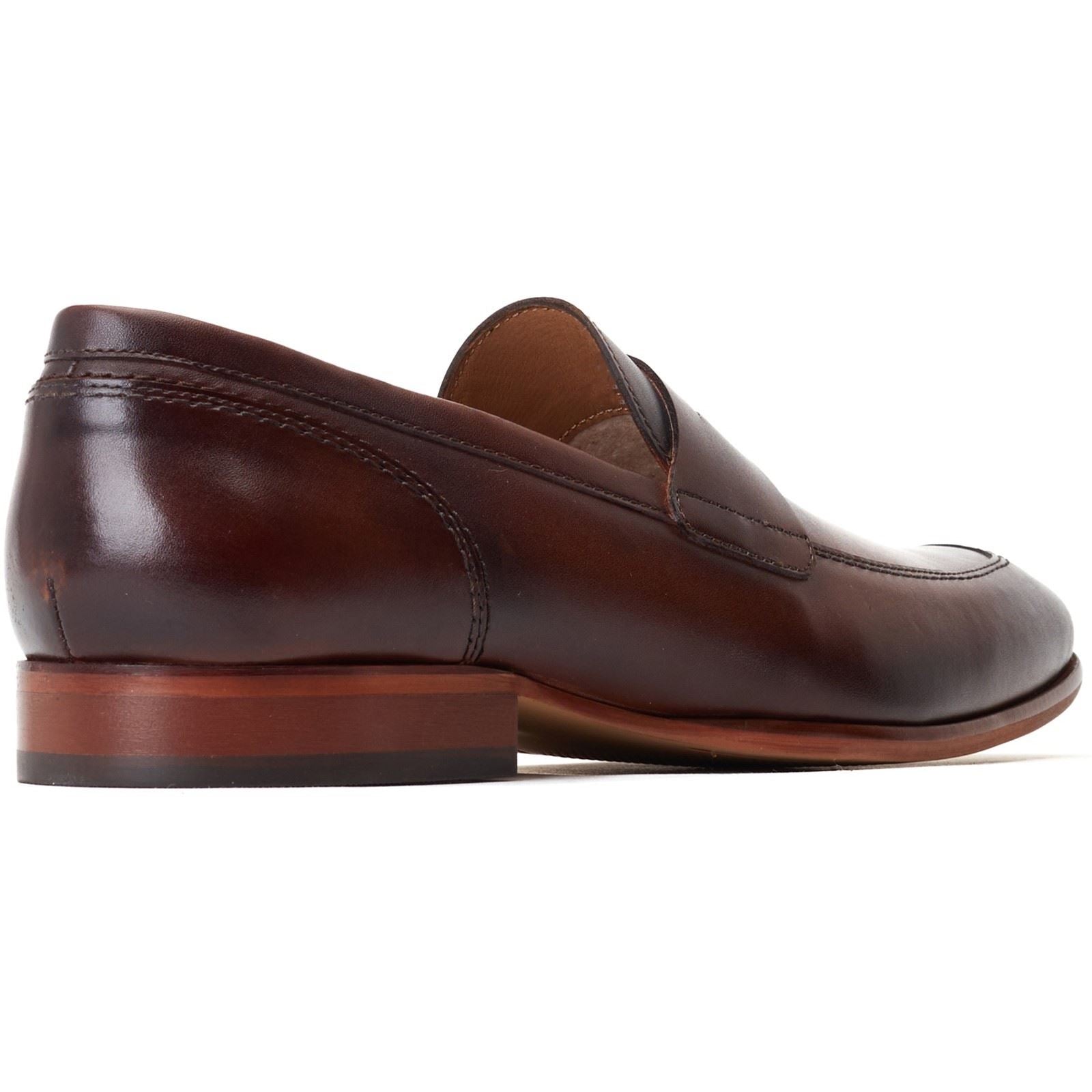 Base London Bruno Leather Men's Burnt Brown Loafers