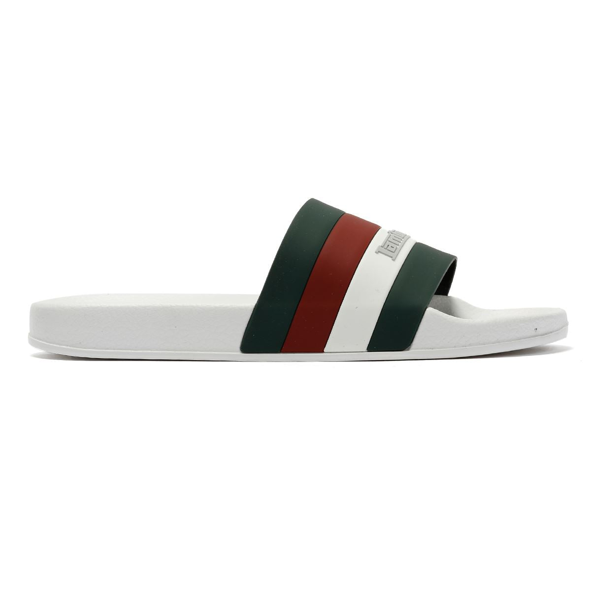 Lambretta Prince Men's White/Green Slides
