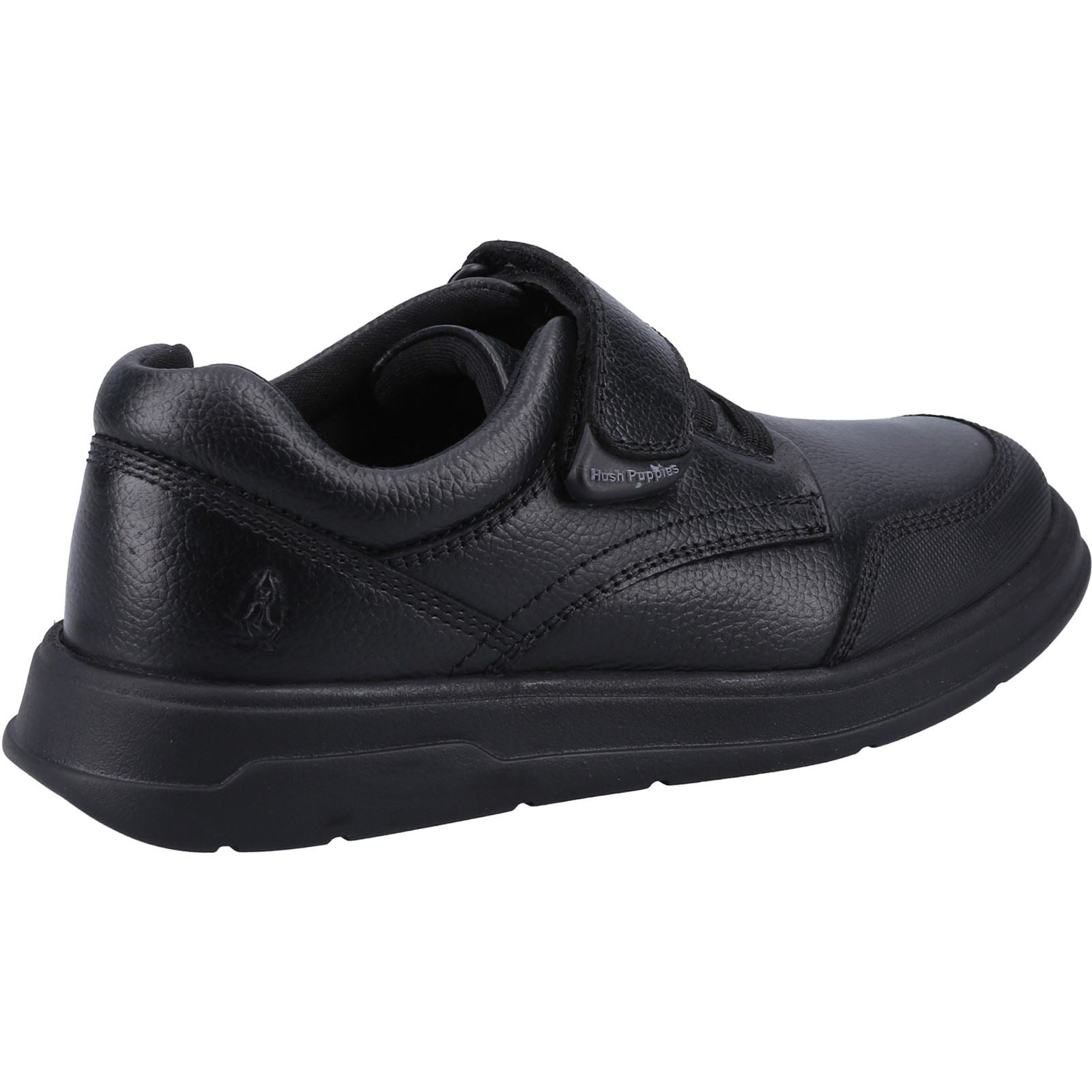 Hush Puppies Rowan JNR Leather Boys's Black Lace-Up Shoes