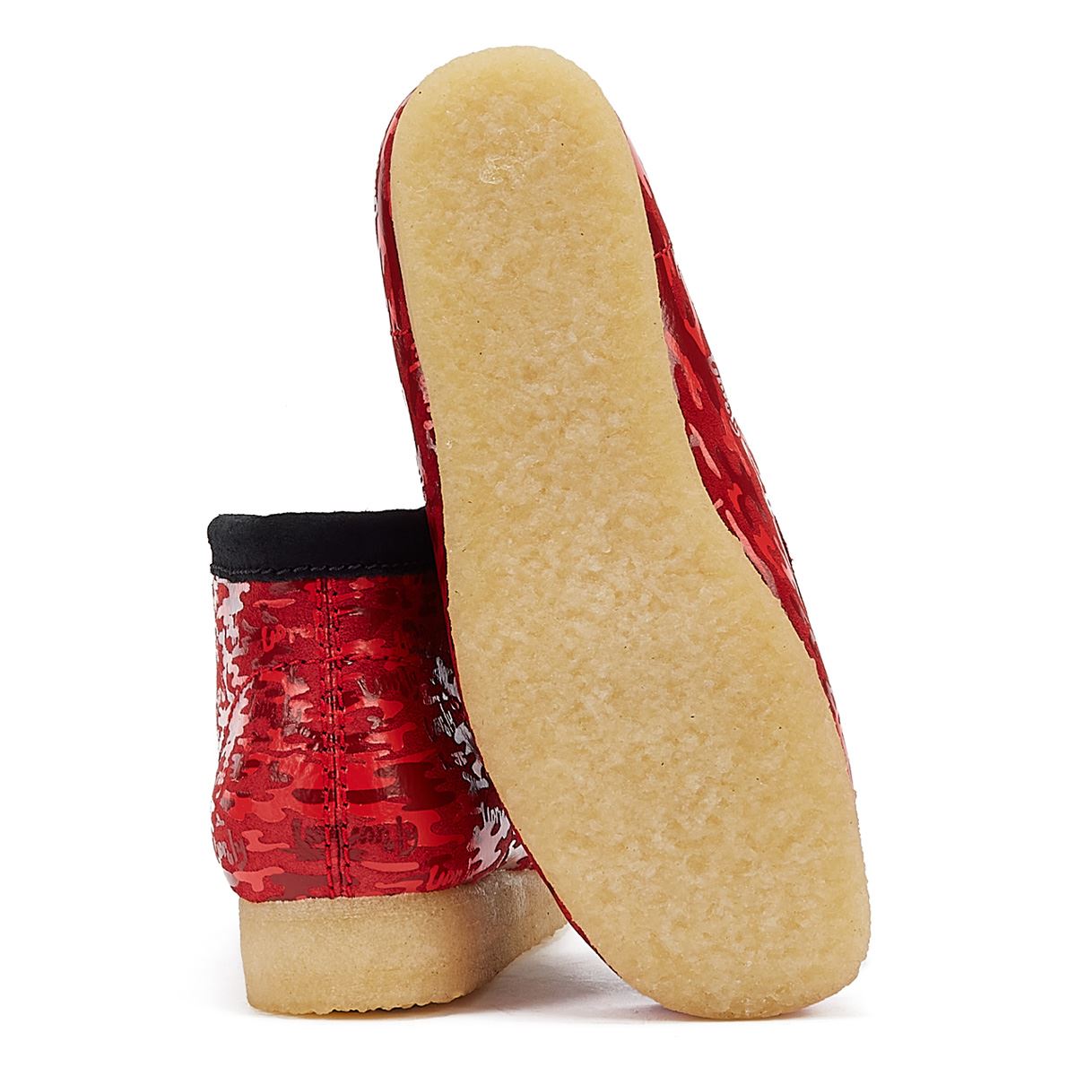 Clarks Popcaan X Wallabee Red Camo Boots