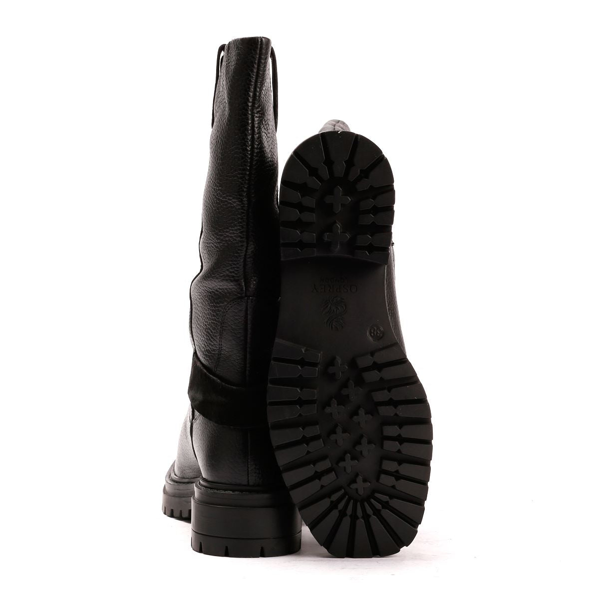 Osprey London The Gabarron Leather Women's Black Boots