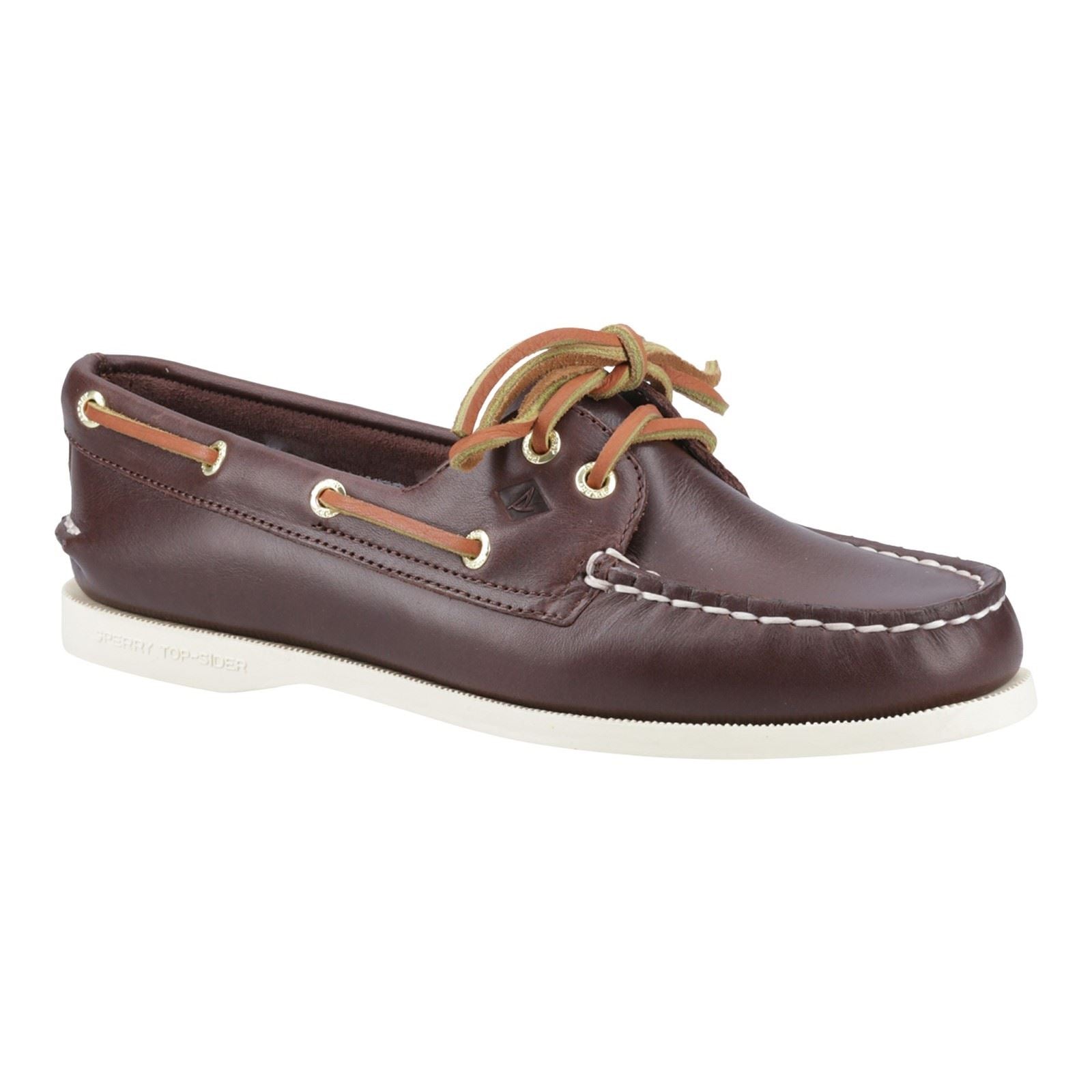 Sperry Authentic 2 Eye Leather Men's Brown Boat Shoes