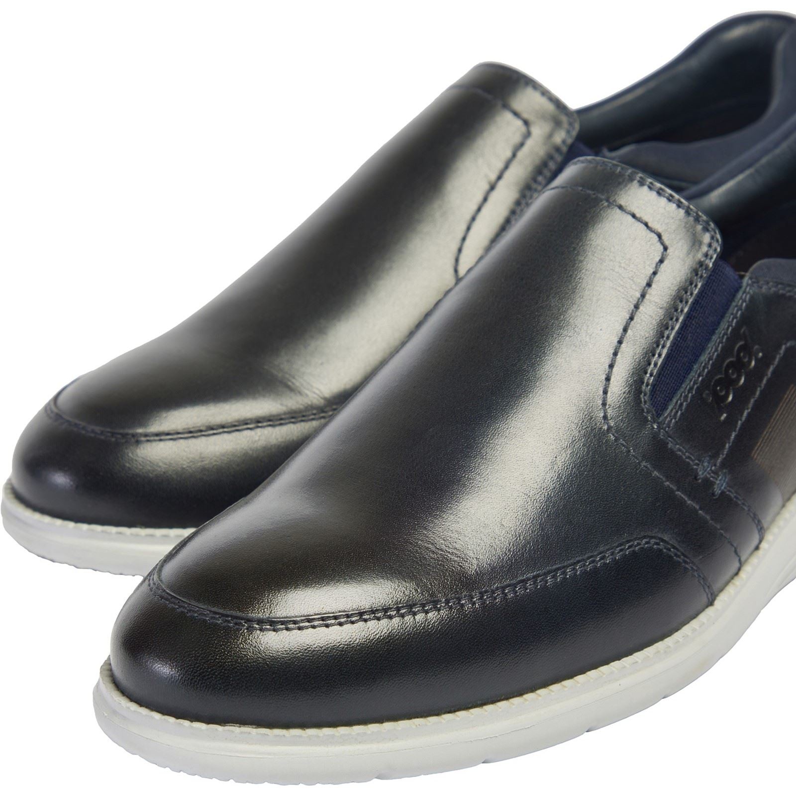 Pod Holden Leather/Textile Men's Navy Sneakers
