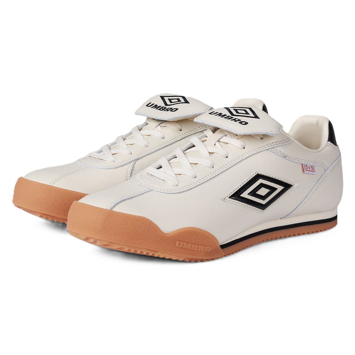Umbro 5V5 Leather Antique White/Black Sneakers