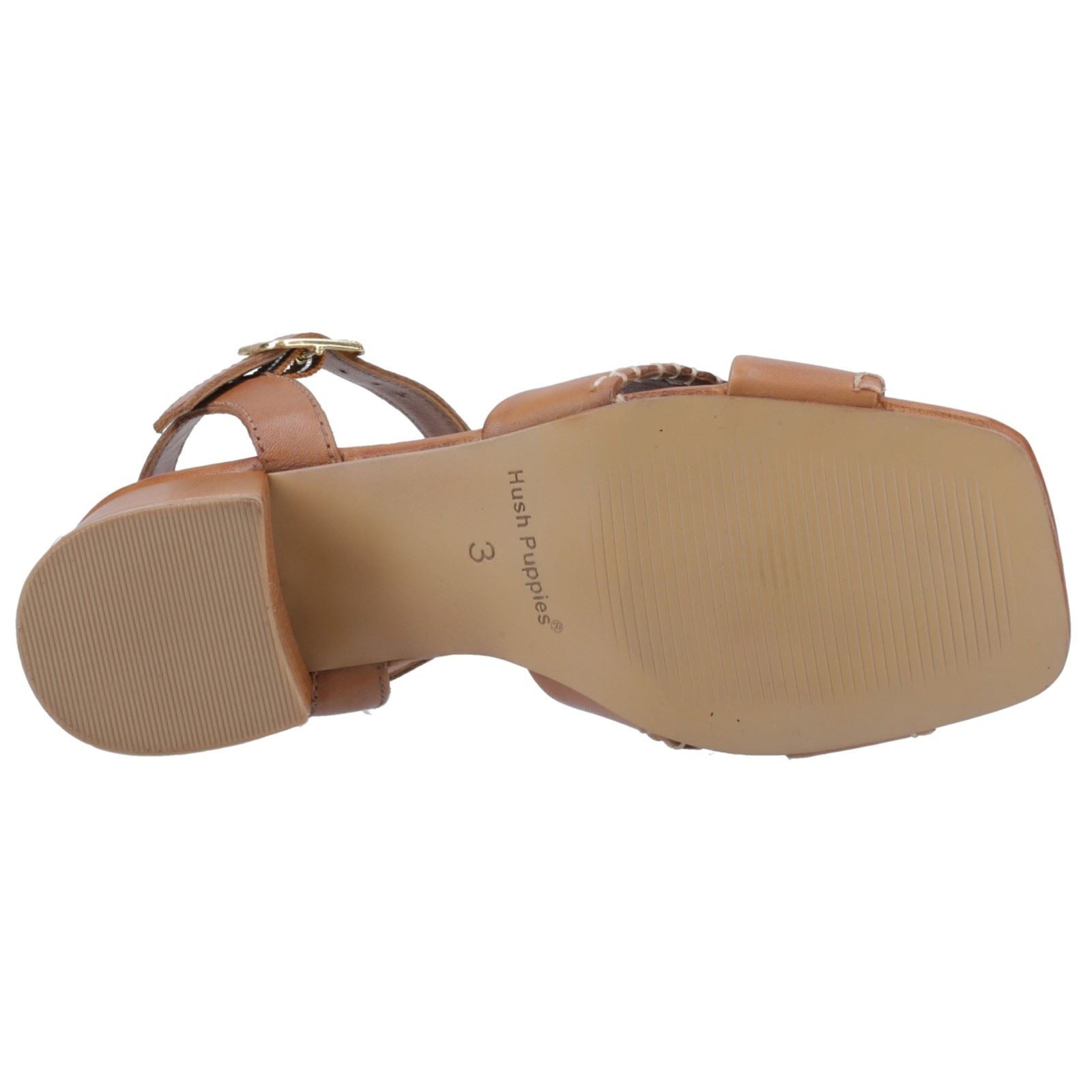 Hush Puppies Lyla Heeled Leather Women's Tan Heels