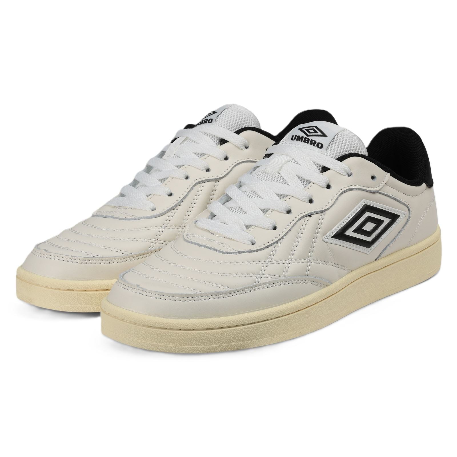 Umbro Clayton Leather White/Pastel Yellow/Black Sneakers