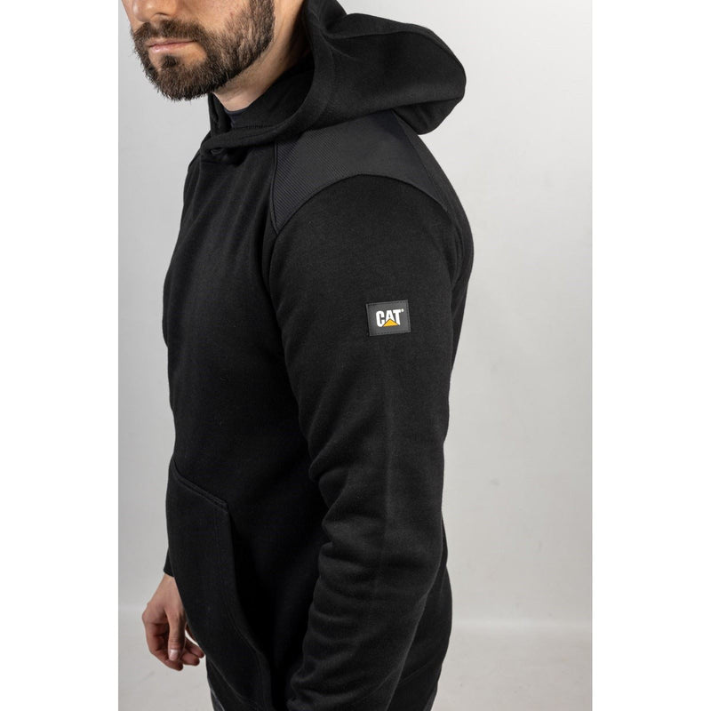 Caterpillar Essentials Polyester Men's Black Hooded Sweatshirt