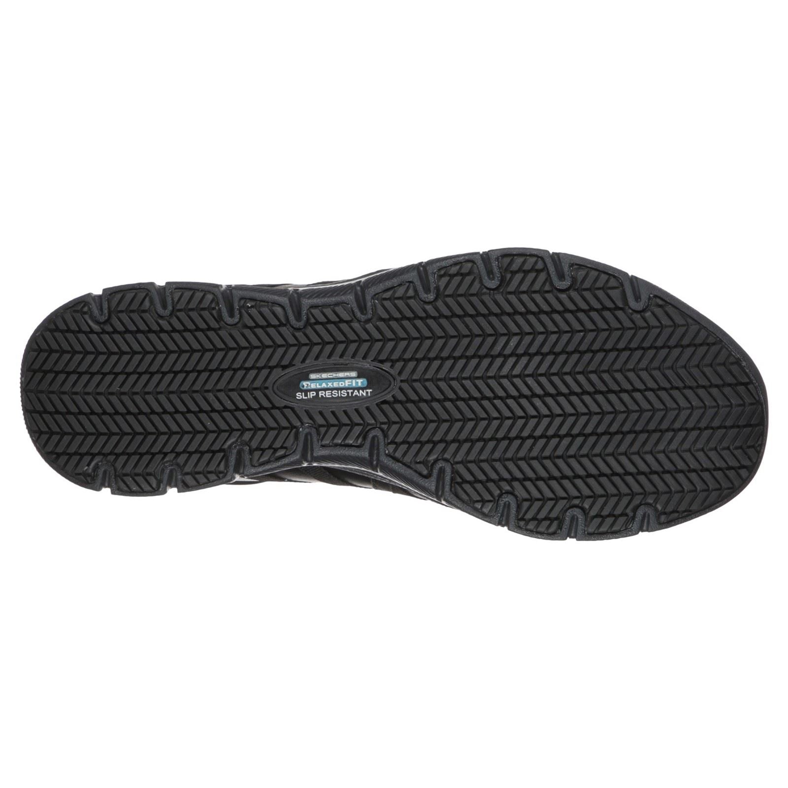 Skechers Workwear Ghenter Dagsby Leather Women's Black Sneakers