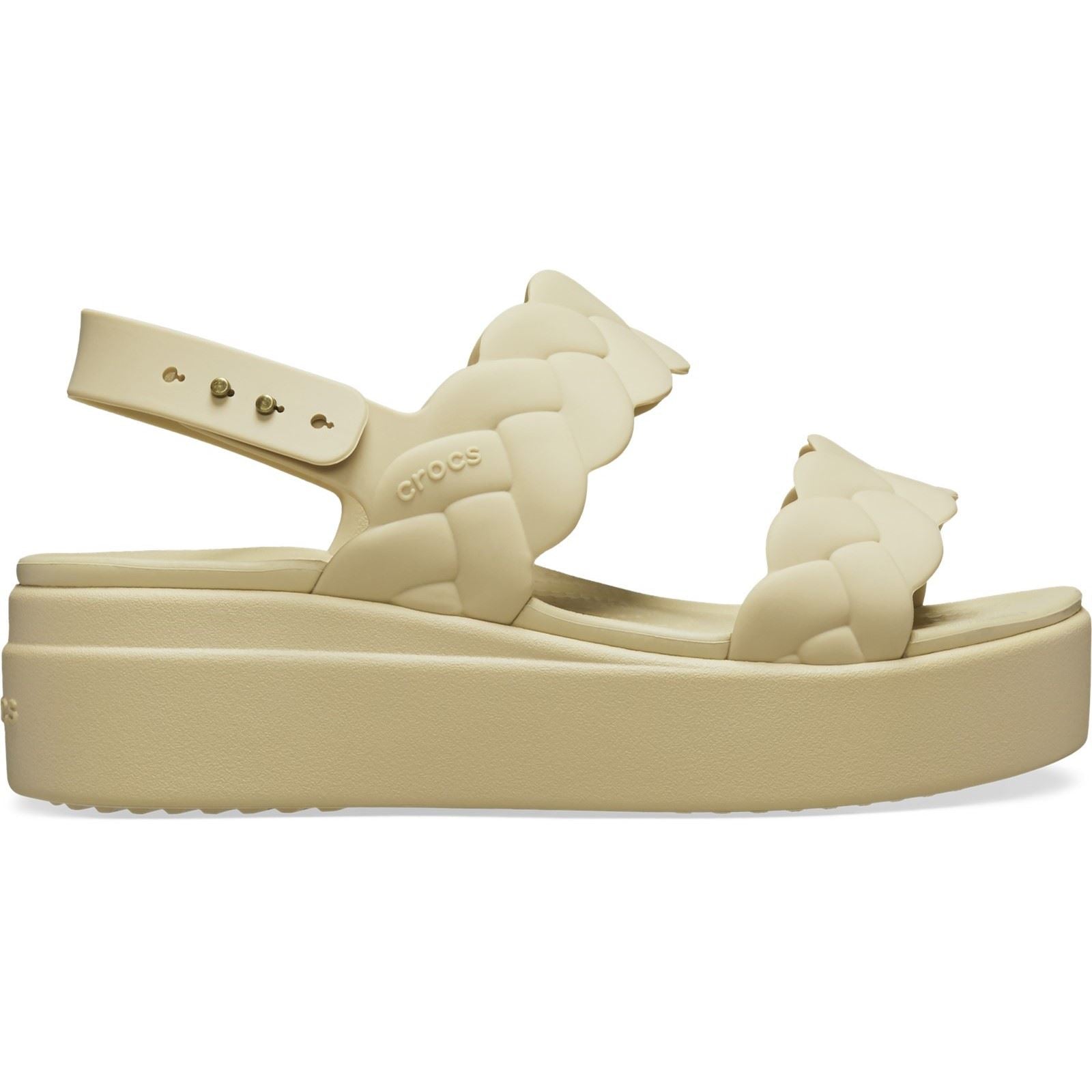 Crocs Brooklyn Woven Synthetic Women's Chai Sandals