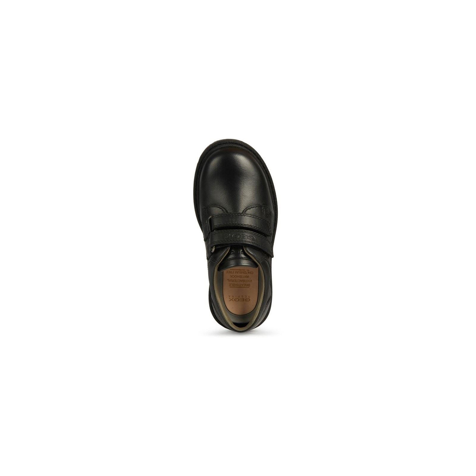 Geox Shaylax Leather Boy's Black Shoes