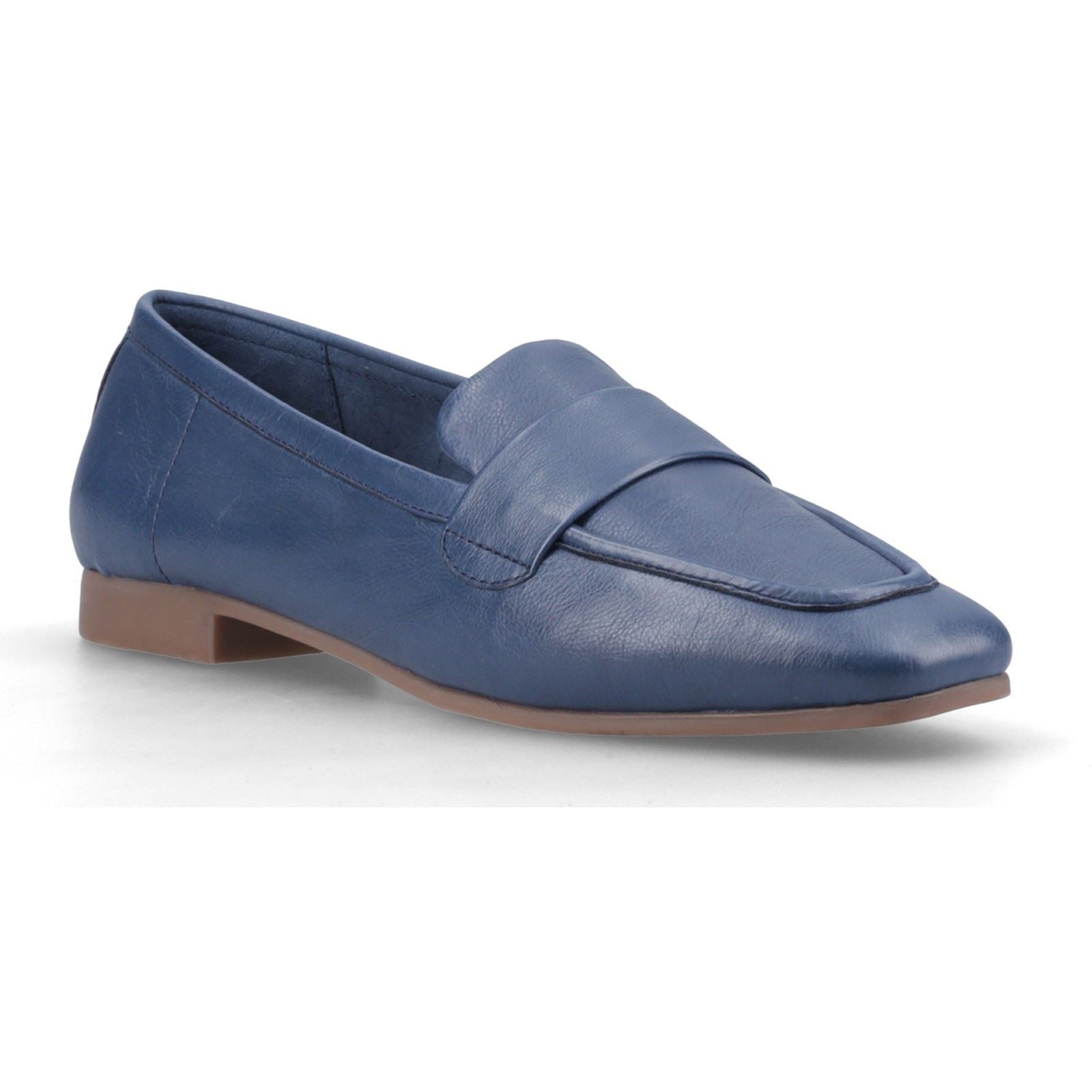 Hush Puppies Sutton Leather Women's Navy Loafers