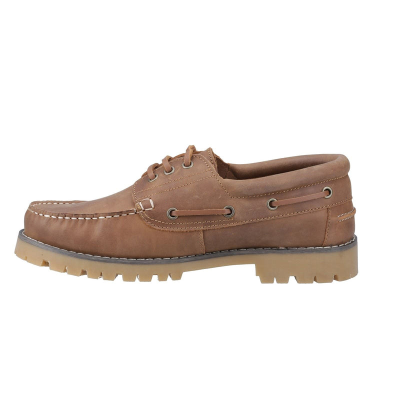 Cotswold Inglecote Leather Men's Camel Boat Shoes