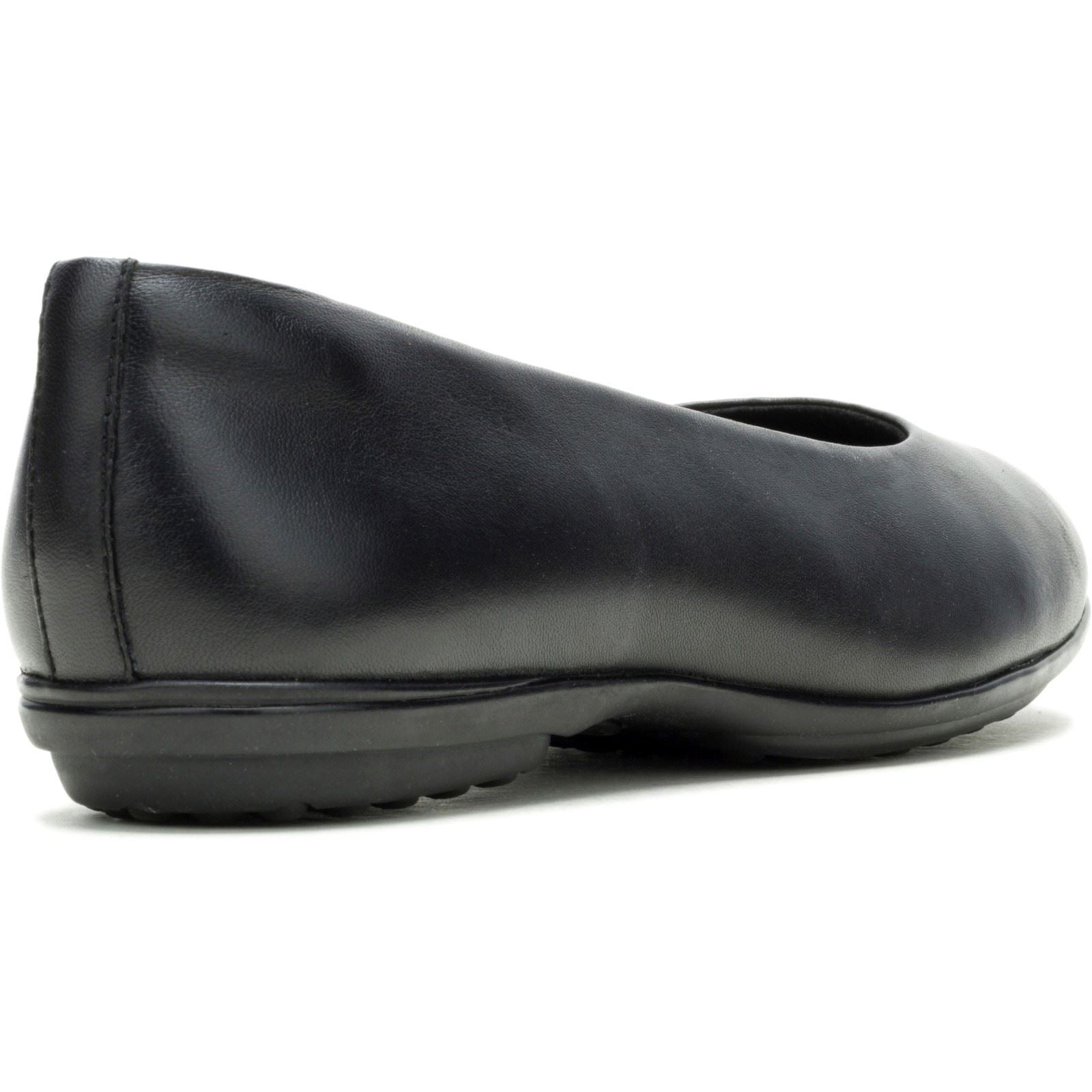 Hush Puppies Alice Flat Leather Women's Black Standard Flats