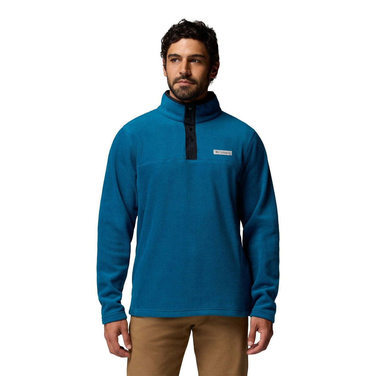 Columbia Steens Mountain Half Snap II Polyester Men's Blue Fleece Pullover