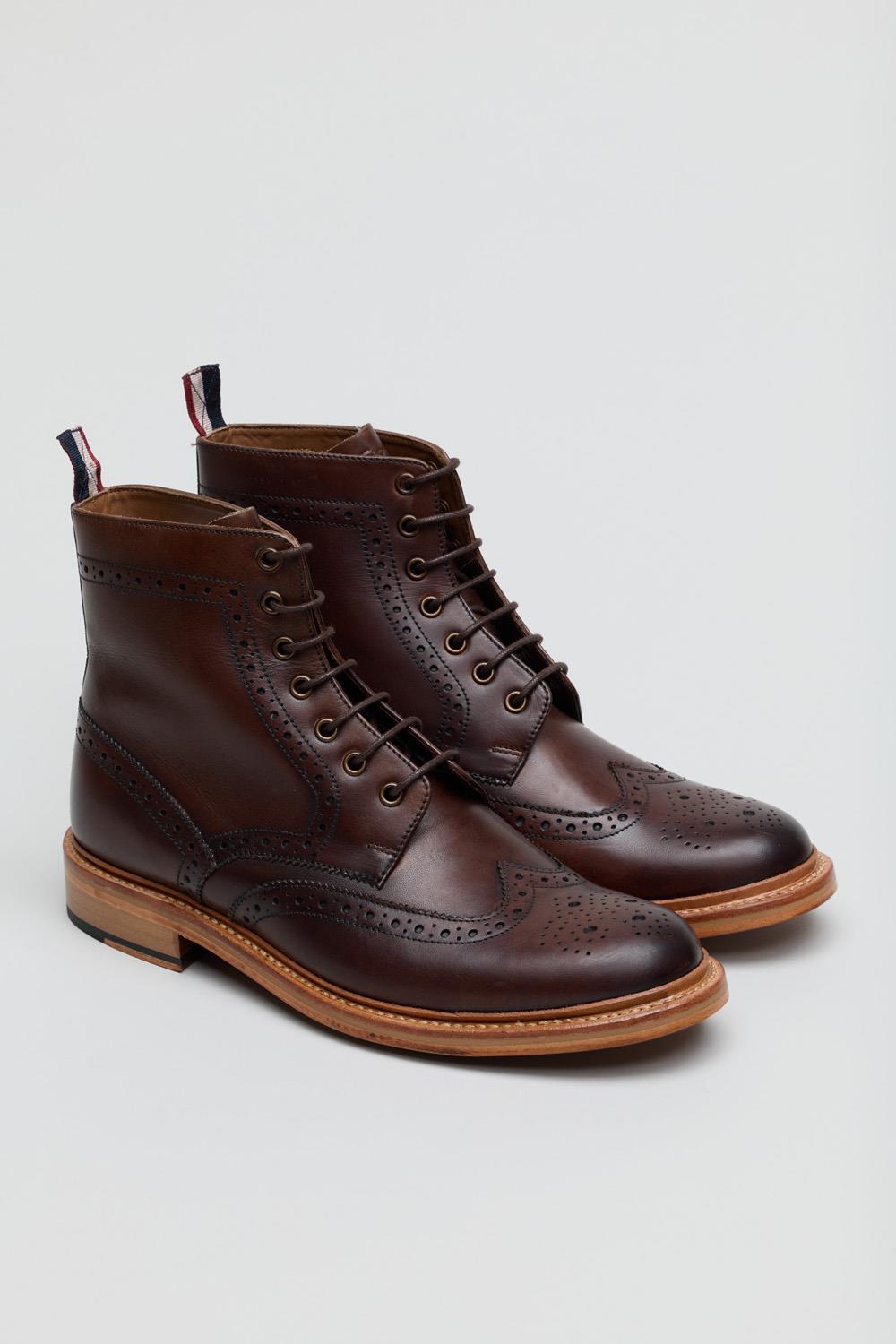 Ben Sherman Arthur Leather Men's Mocha Boots