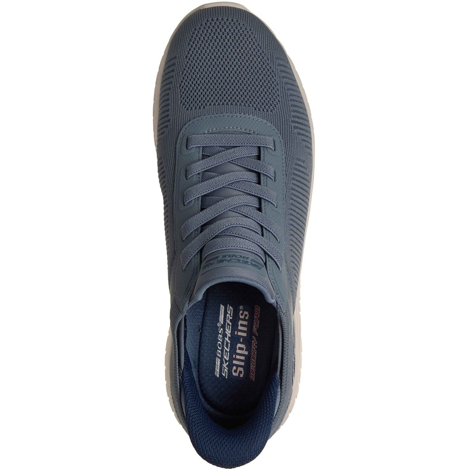 Skechers BOBS Sport Squad Chaos Solid Step Textile Men's Slate Standard Sneakers