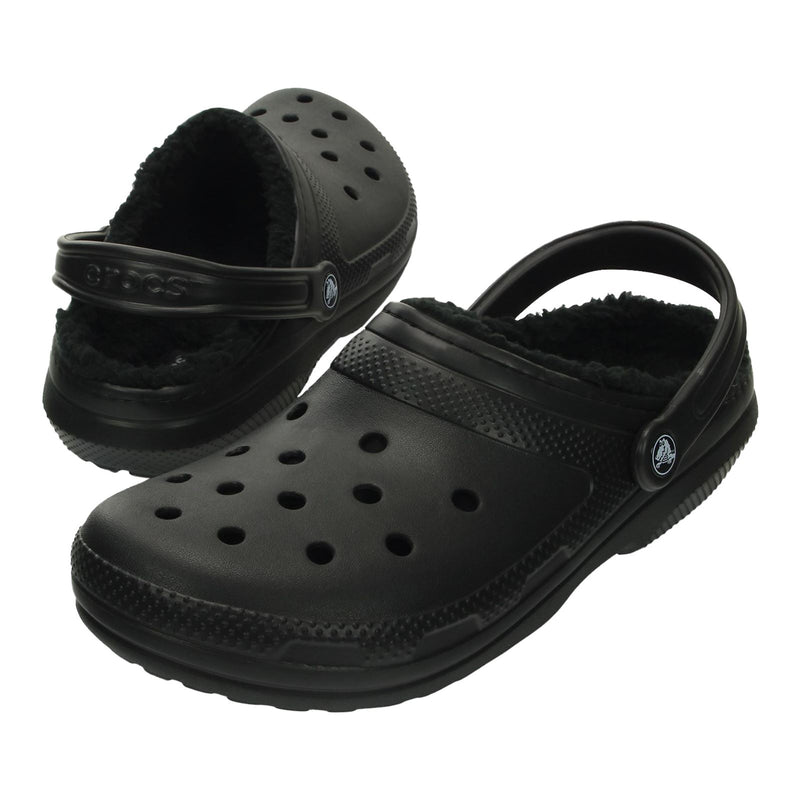 Crocs Classic Lined Thermoplastic Black Clogs