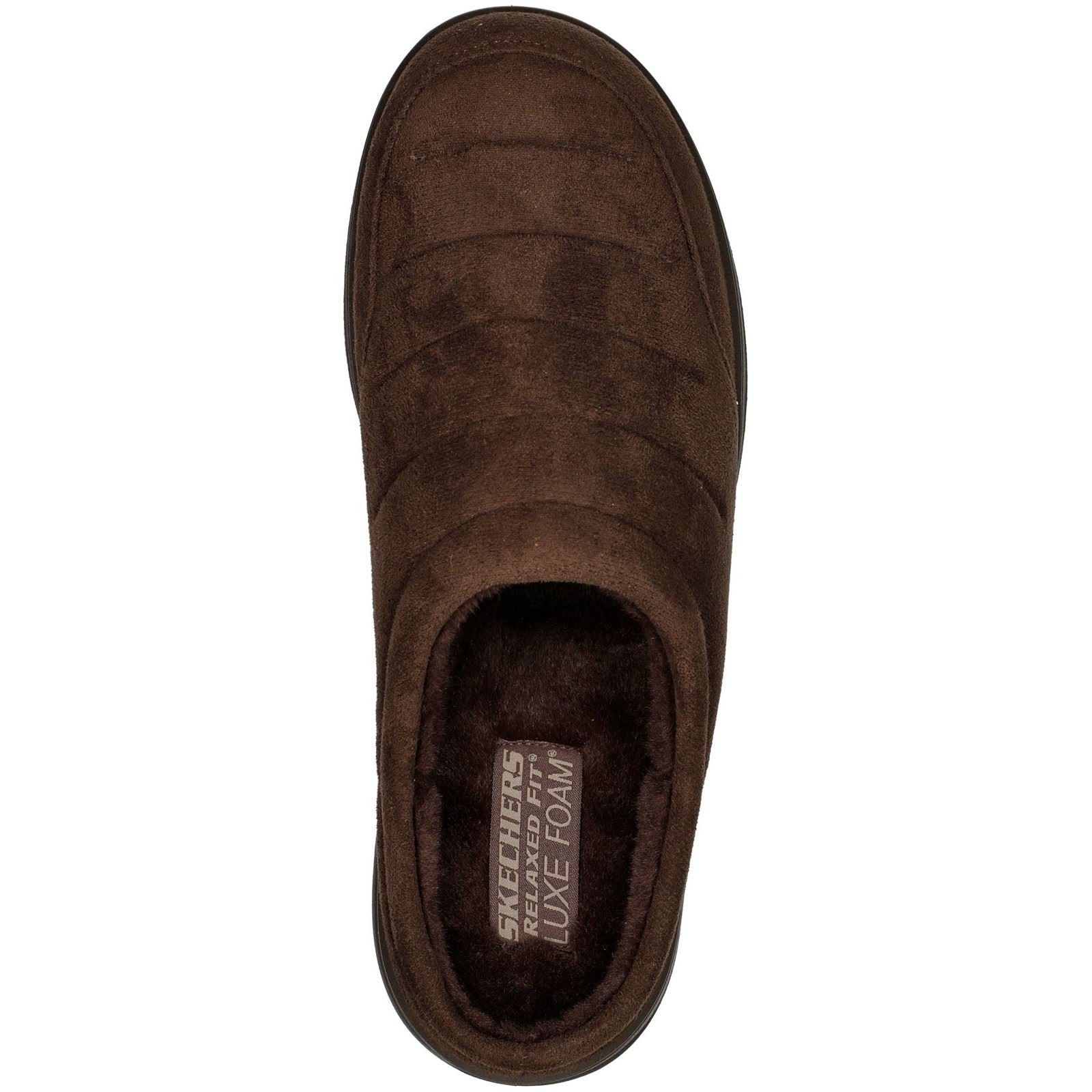Skechers Relaxed Fit: Murette - Garvanza Microfiber Men's Chocolate Mules