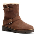 TOMS Ionie Moto Waxy Suede Women's Dark Brown Boots