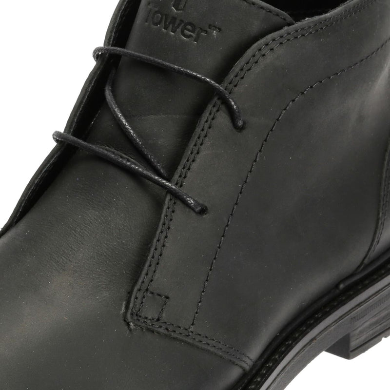 Tower London Armour Lace Up Leather Men's Black Boots