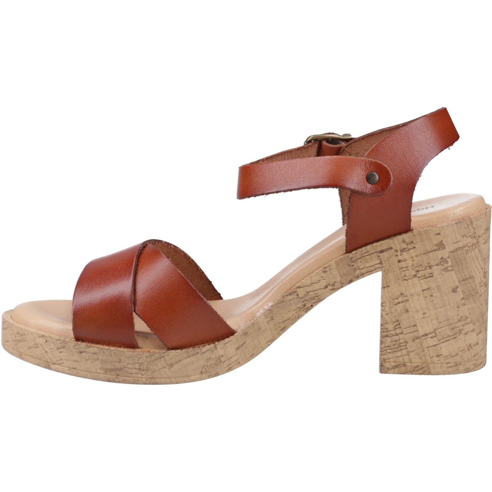 Hush Puppies Georgia Cork Leather Women's Tan Heels