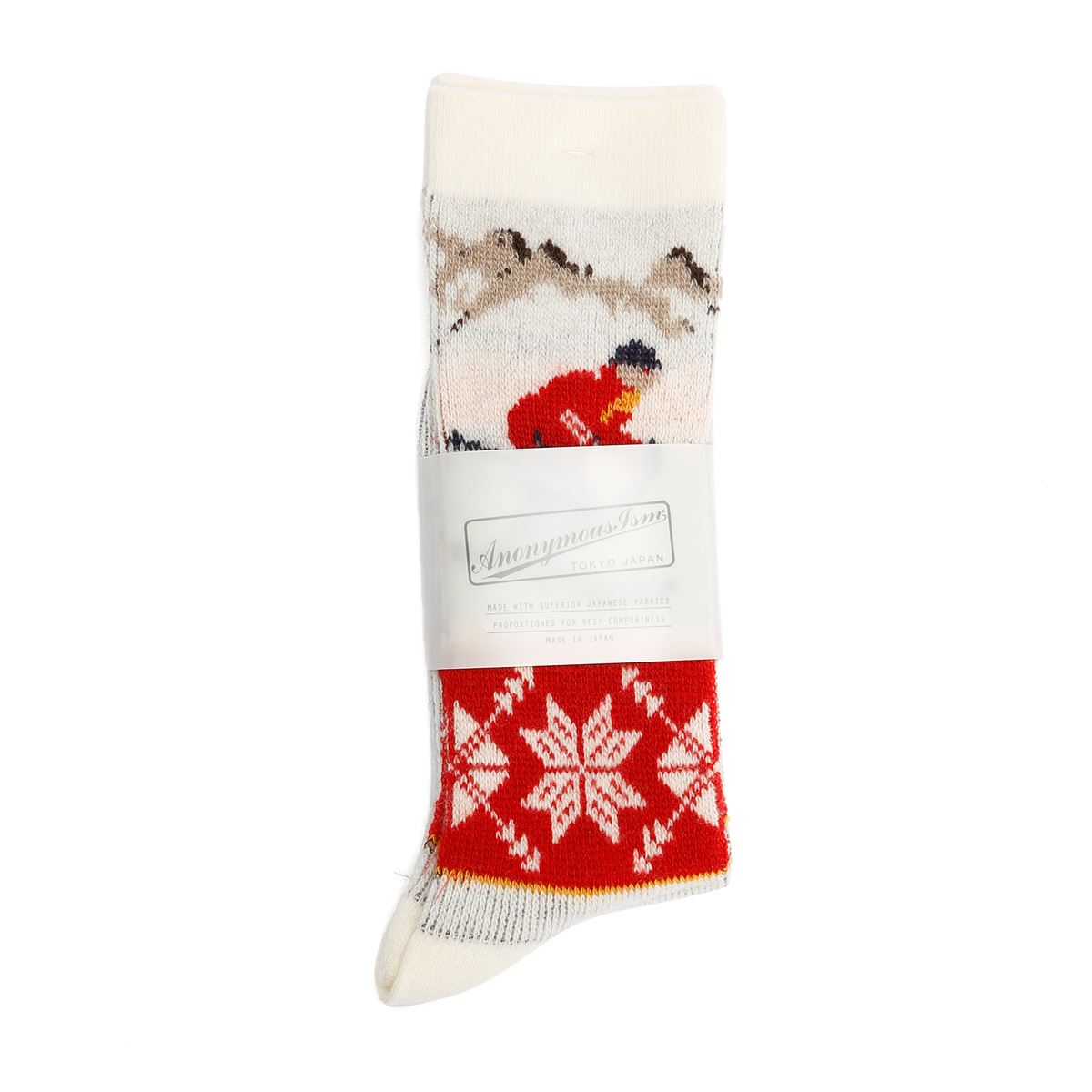 Anonymous Ism Ski JQ Crew Men's Off White Socks