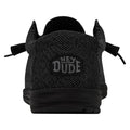 HEYDUDE Wally Sox Faux Suede Men's Micro Total Black Boat Shoes
