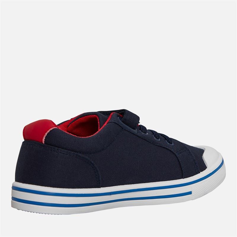 Penguin Junior Rainbow Canvas Navy/Red Sneakers