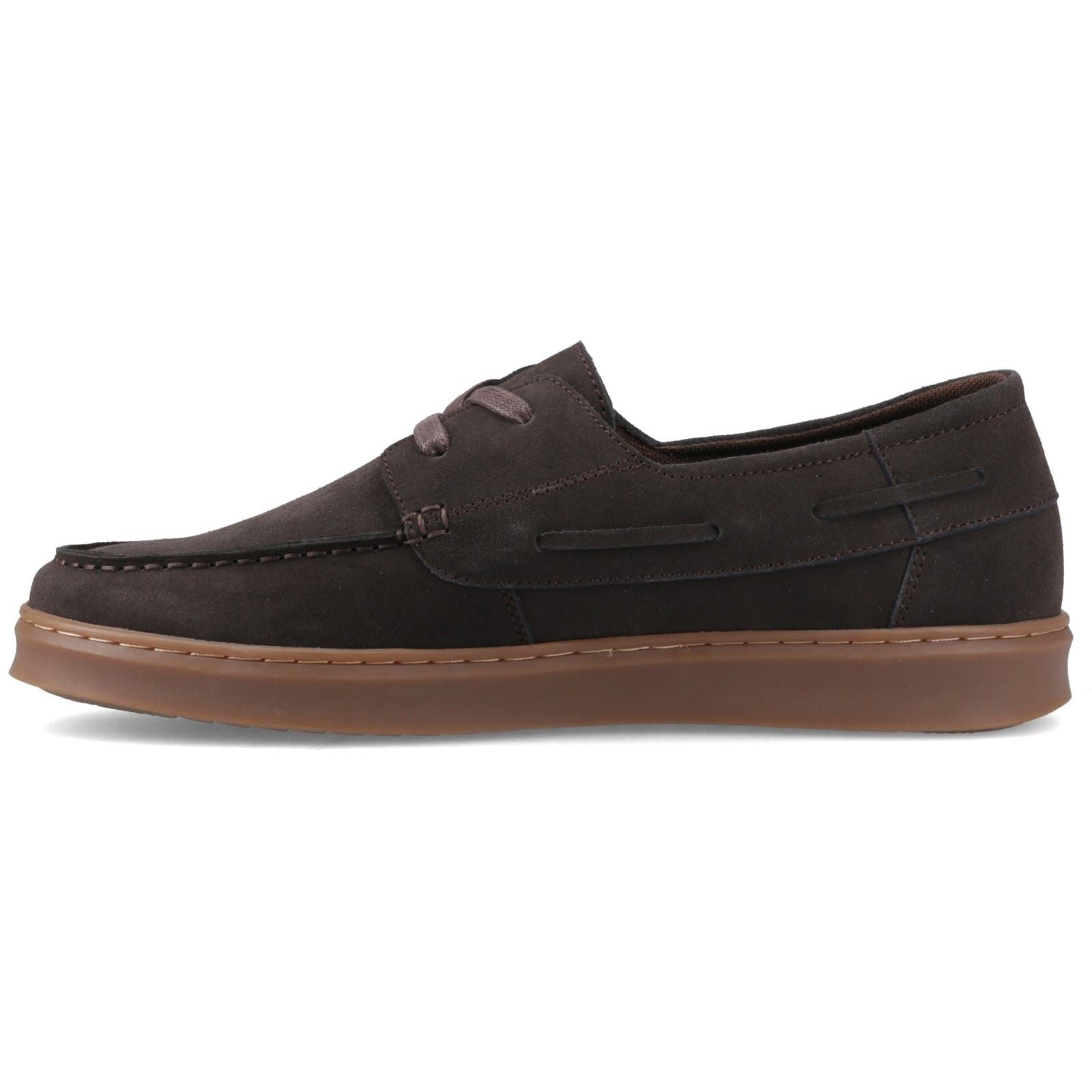 Hush Puppies Madden Leather Men's Chocolate Boat Shoes