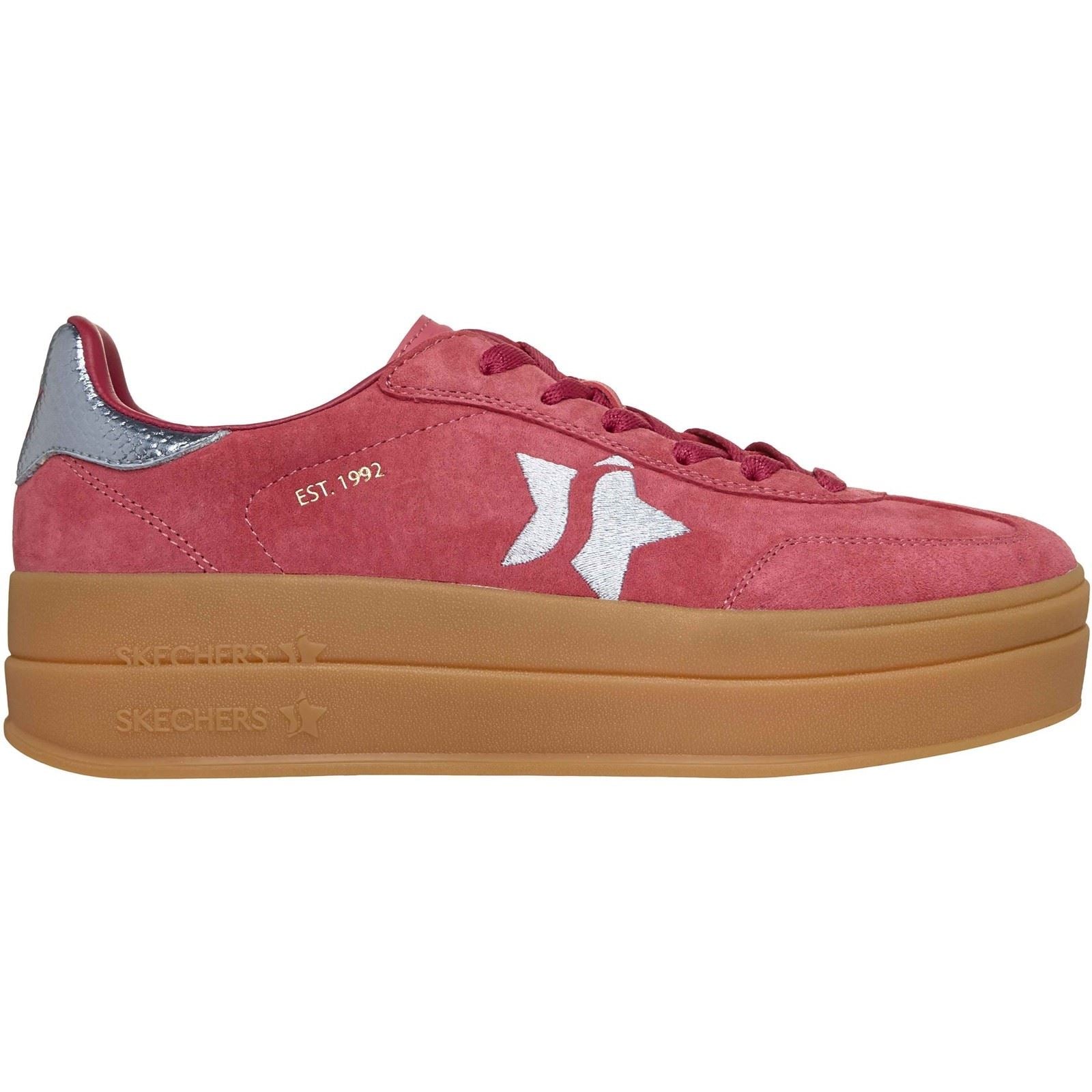 Skechers Academy Hi Elevated Essence Leather Women's Red/Blue Sneakers
