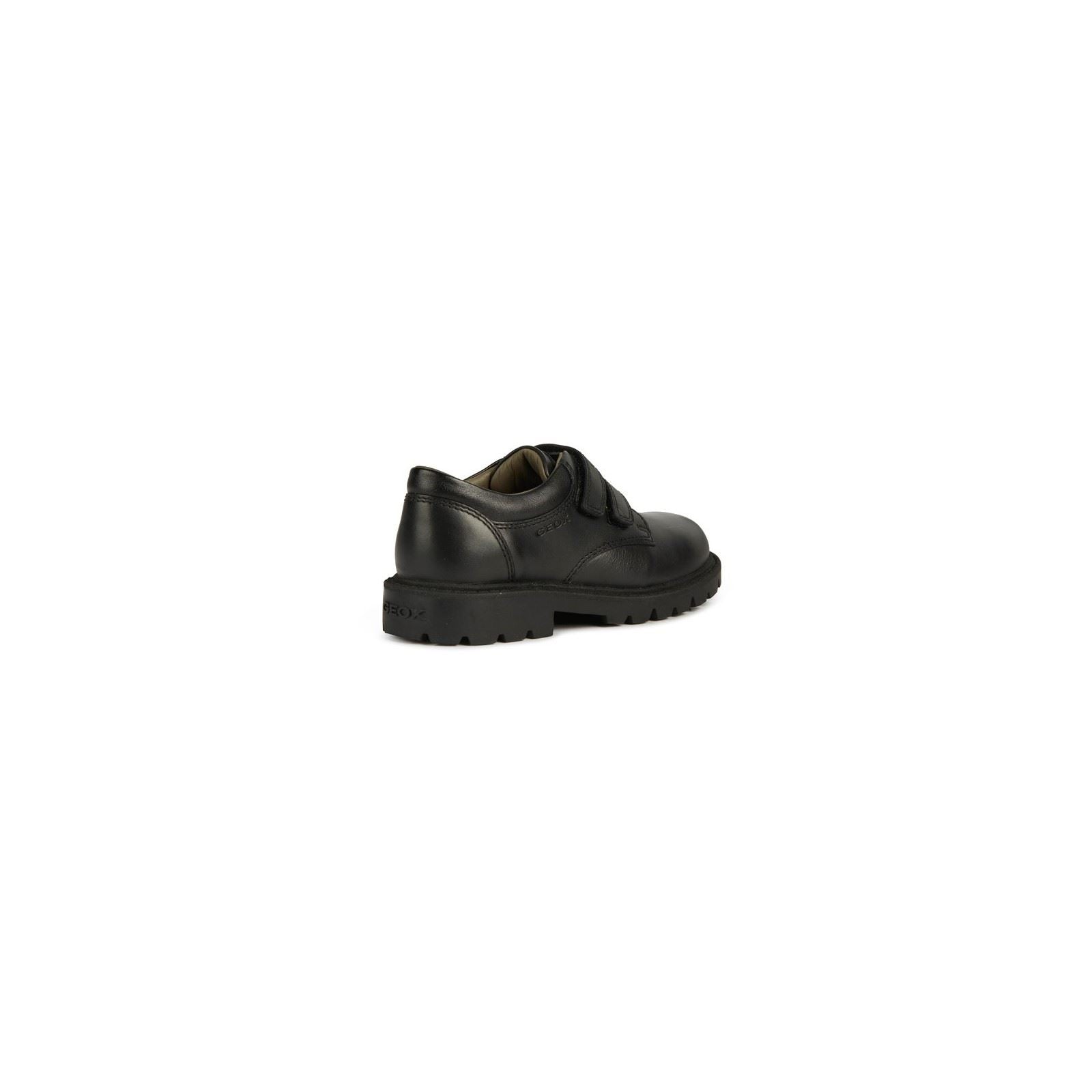 Geox Shaylax Leather Boy's Black Shoes