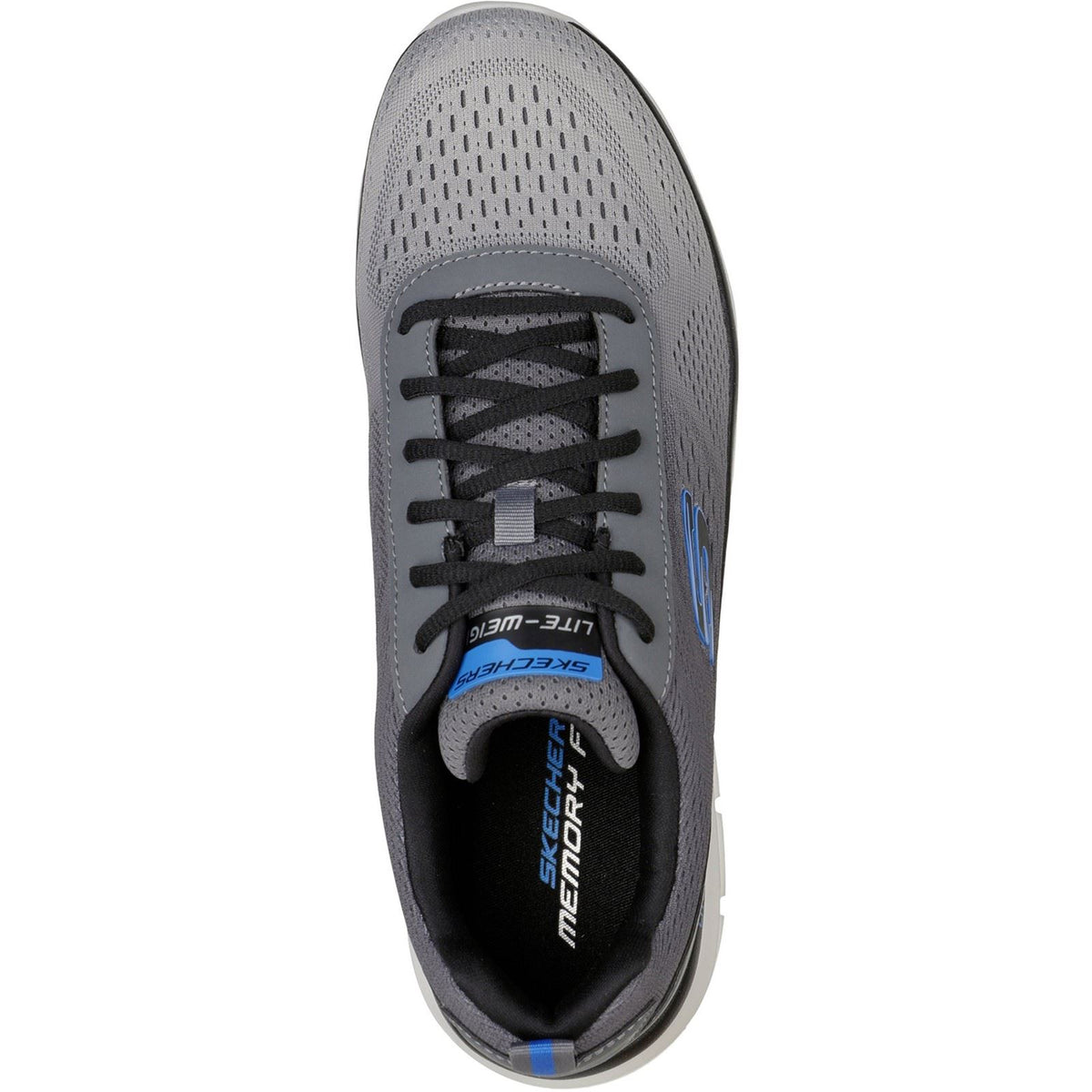 Skechers Track - Ripkent Textile Men's Charcoal Sneakers