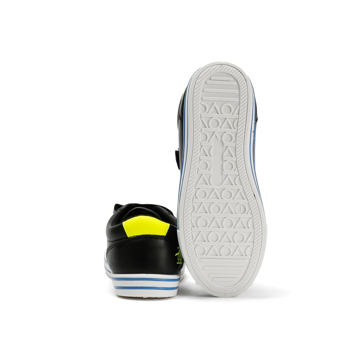 Penguin Junior Rainbow Black/Safety Yellow Sneakers