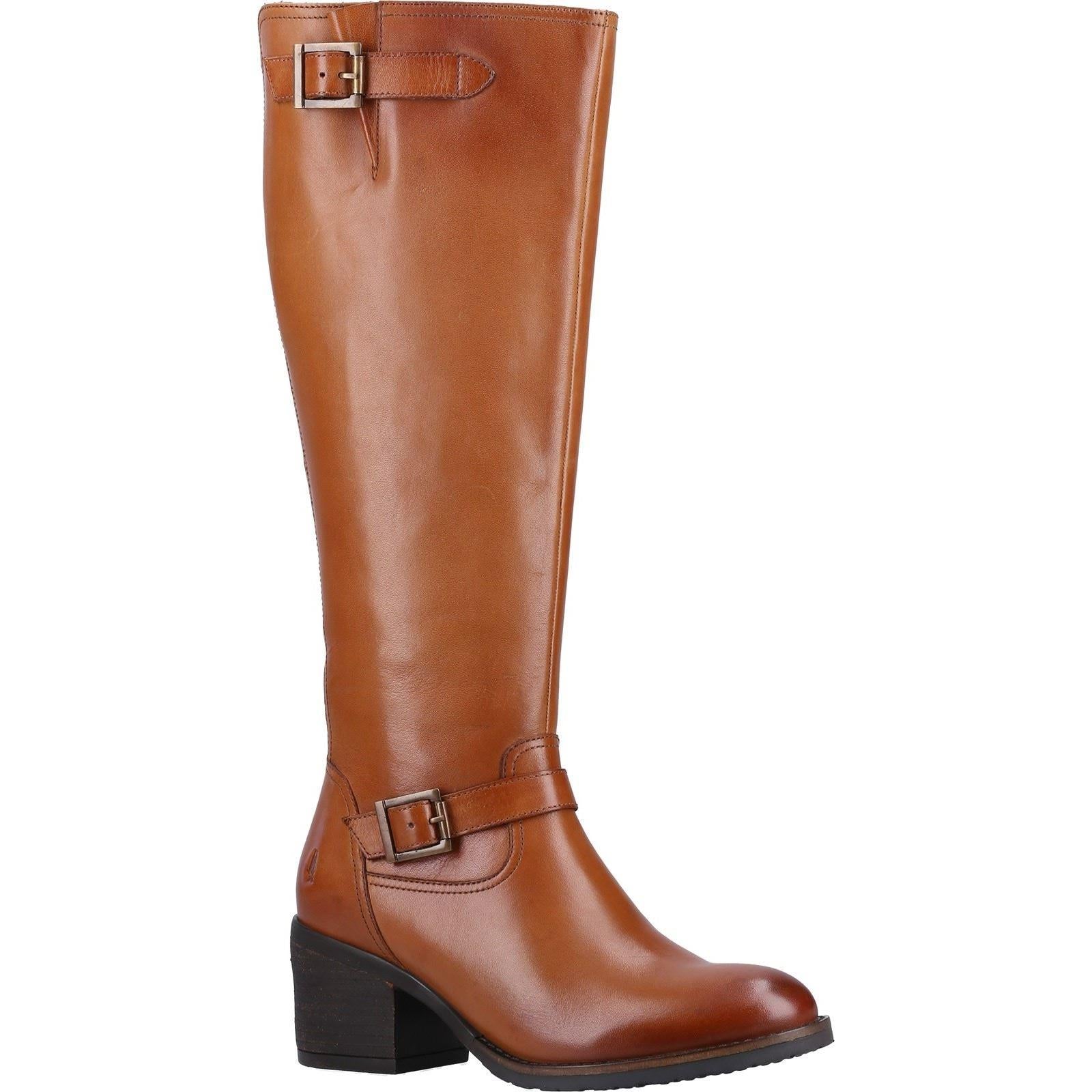 Hush Puppies Heidi Leather Women's Tan Leather Boots