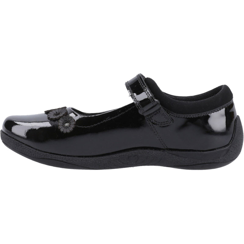 Hush Puppies Christina Patent Senior Leather Girls's Black Shoes