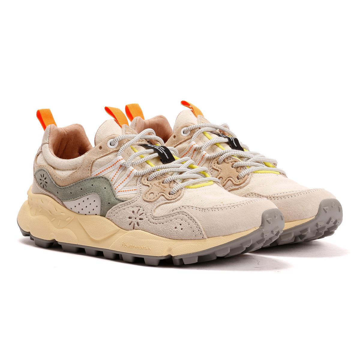 Flower Mountain Yamano 3 Off White/Green Sneakers