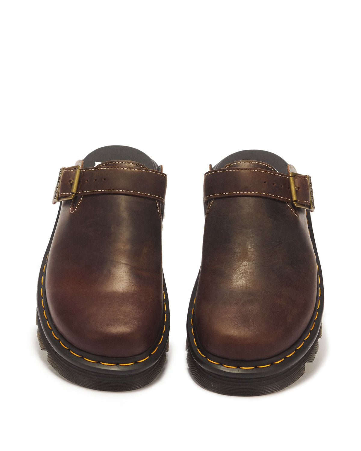 Dr. Martens Zebzag Mule Crazy Horse Leather Dark Brown Mules