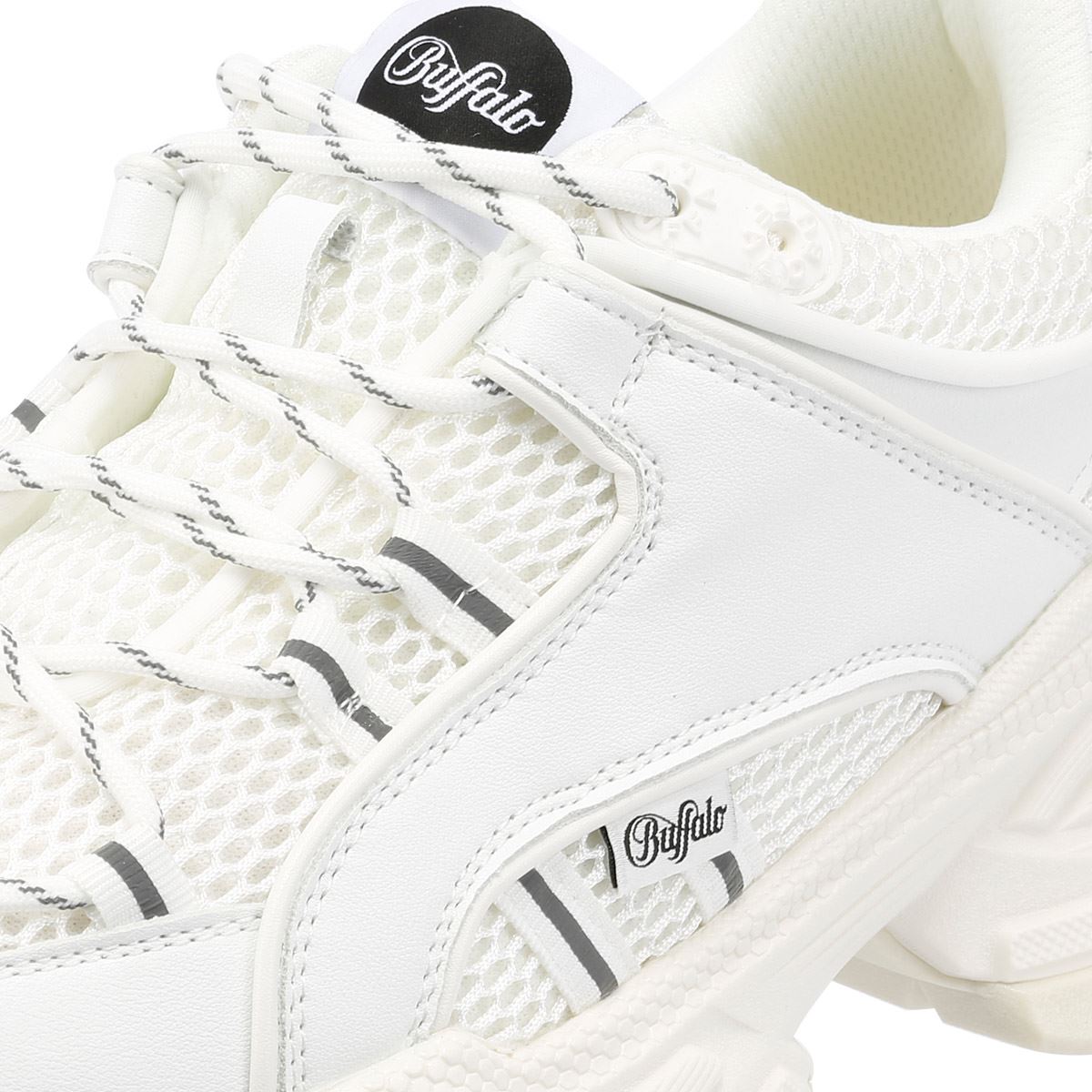 Buffalo Saturn Lace Women's White Sneakers