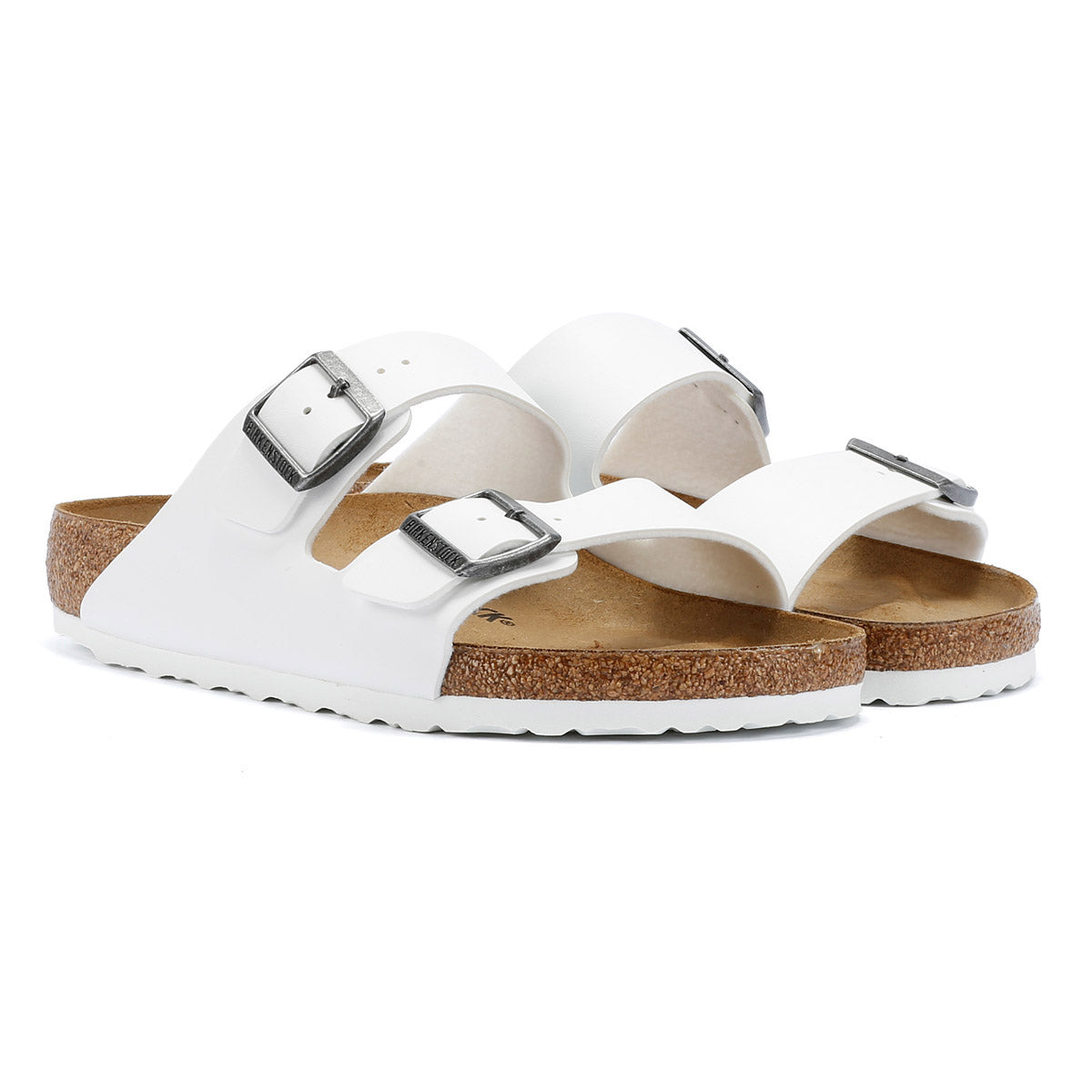 Birkenstock Arizona Birko-Flor Mens White Regular Sandals