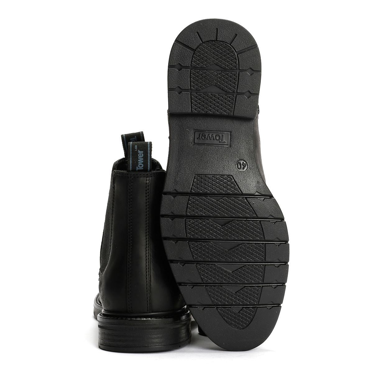 Tower London Harbour Leather Men's Black Chelsea Boots